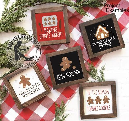7188 Gingerbread Minis Stencils - The Stencilsmith