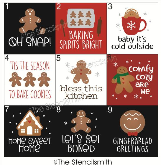7188 Gingerbread Minis Stencils - The Stencilsmith