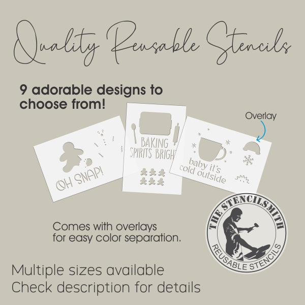 7188 Gingerbread Minis Stencils - The Stencilsmith