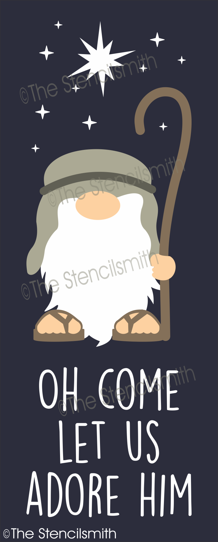 7190 Oh Come Let Us Adore Him Stencil - The Stencilsmith