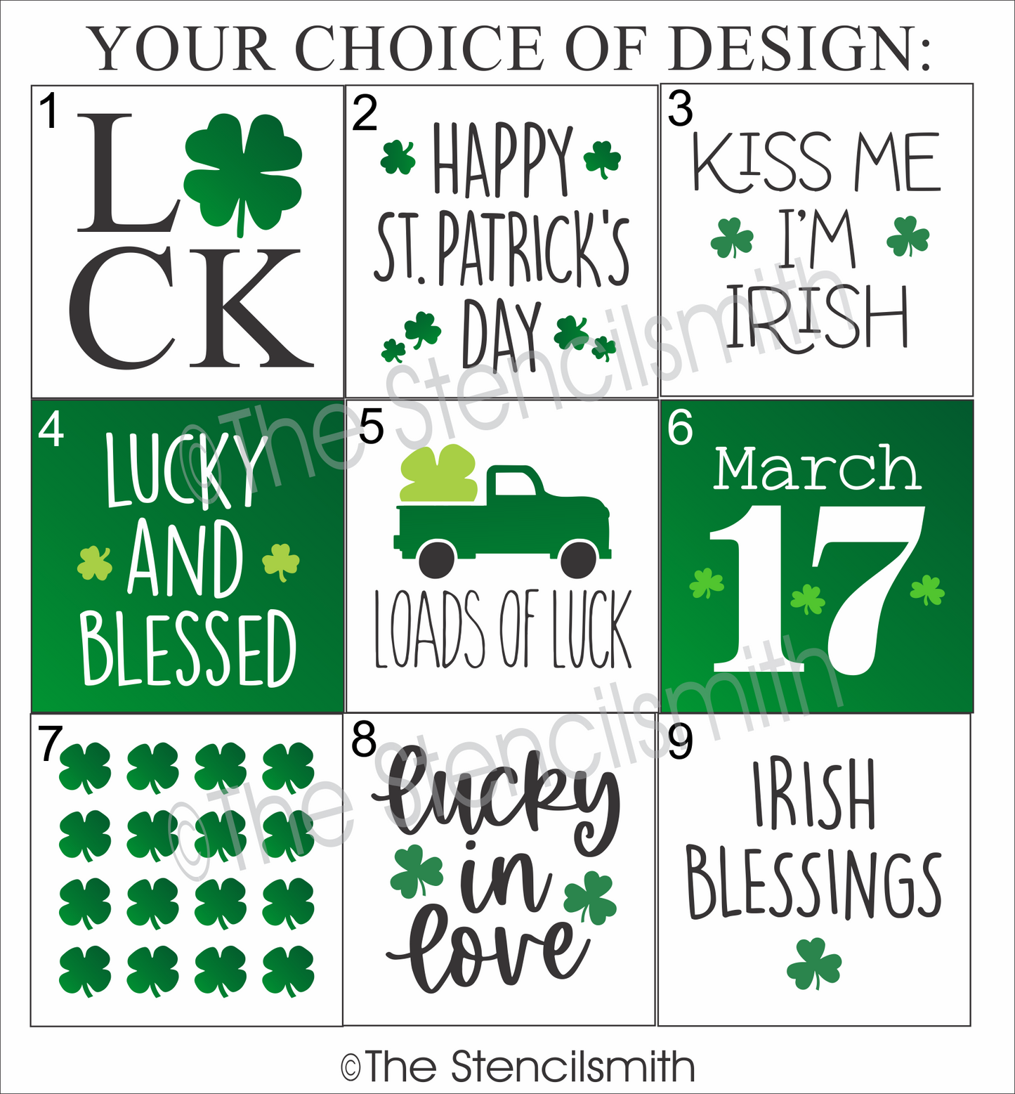 7244 St. Patrick's Day Minis Stencils - The Stencilsmith