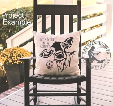 7353 - Life is better in the country (cow) stencil - The Stencilsmith