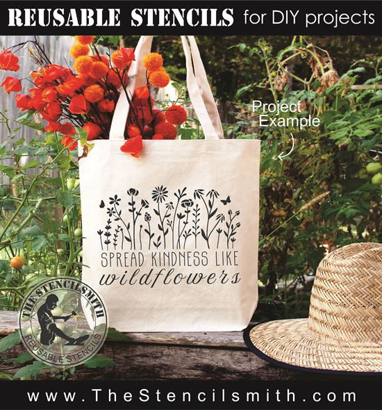 7435 - spread kindness like wildflowers - The Stencilsmith