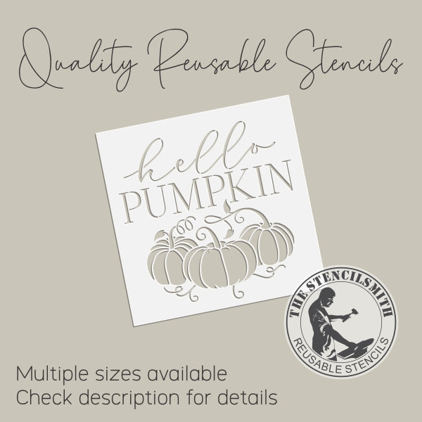 7672 Hello Pumpkin Stencil - The Stencilsmith