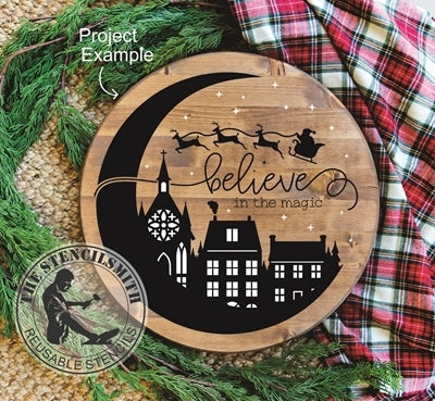 7904 - believe in the magic (christmas) stencil - The Stencilsmith