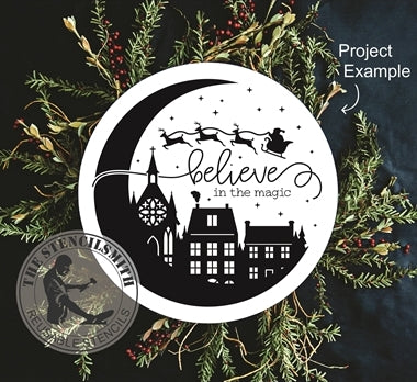 7904 - believe in the magic (christmas) stencil - The Stencilsmith