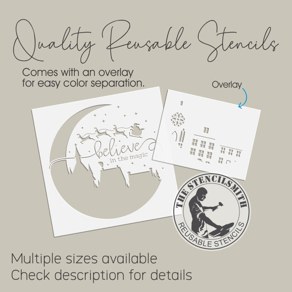 7904 Believe in the Magic Christmas Stencil - The Stencilsmith
