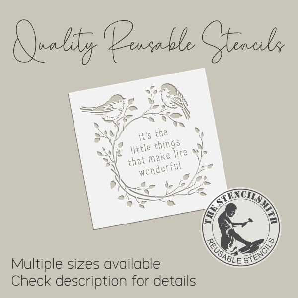 8139 It's The Little Things Stencil - The Stencilsmith
