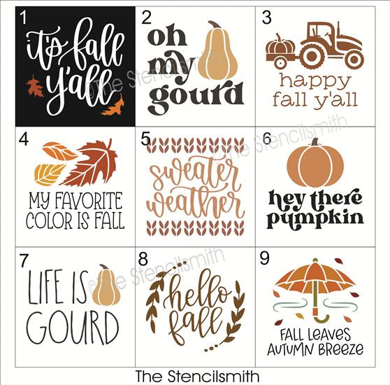 8369 Fall Minis Stencils