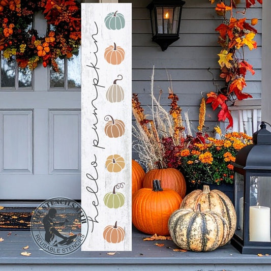 8412 Hello Pumpkin Stencil - The Stencilsmith