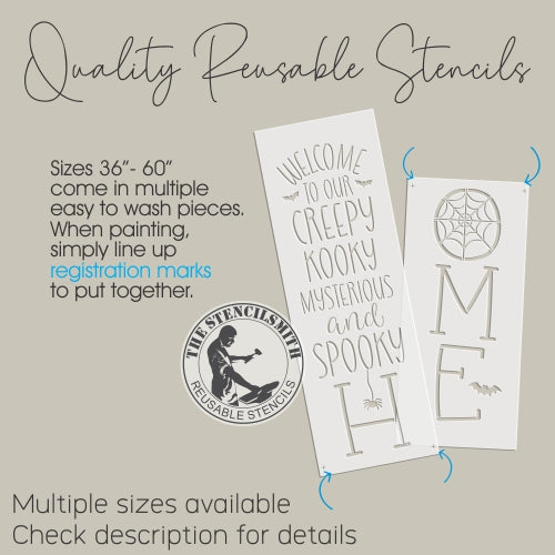 8413 Welcome to Our Creepy Kooky Stencil - The Stencilsmith
