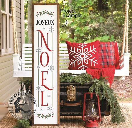 8460 - Joyeux Noel stencil - The Stencilsmith