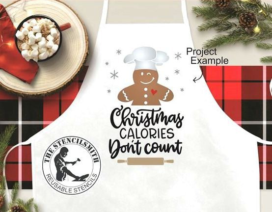 8462 Christmas Calories Don't Count Stencil