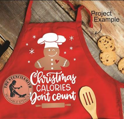 8462 Christmas Calories Don't Count Stencil