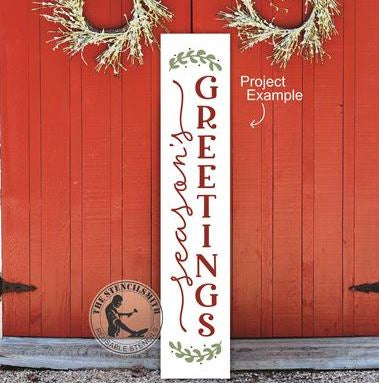 8463 - season's greetings stencil