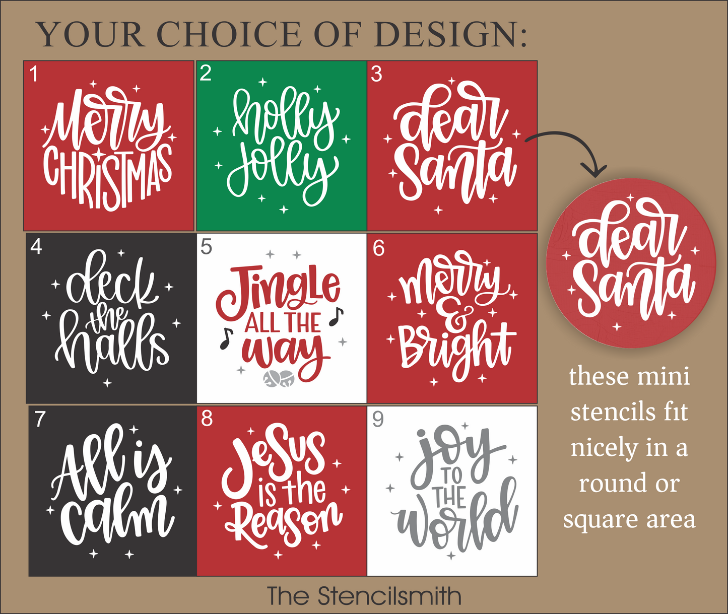 8613 Christmas Minis Stencils - The Stencilsmith