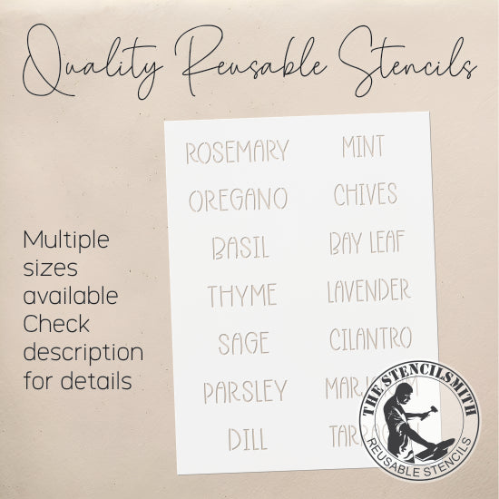 8838 - Herb names stencil