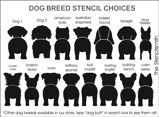 8848 Dog Butt leash stencil - The Stencilsmith
