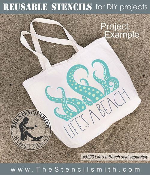 8860 Octopus tentacles stencil - The Stencilsmith