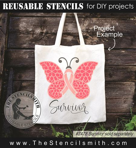 8864 awareness ribbon butterfly stencil - The Stencilsmith