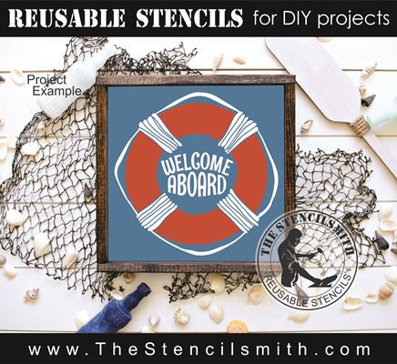 8865 Welcome aboard stencil - The Stencilsmith