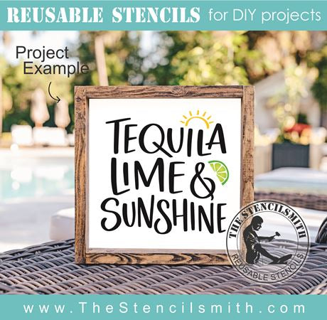 8868 tequila lime & sunshine stencil - The Stencilsmith