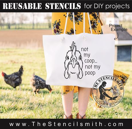 8876 Not my coop chicken stencil - The Stencilsmith