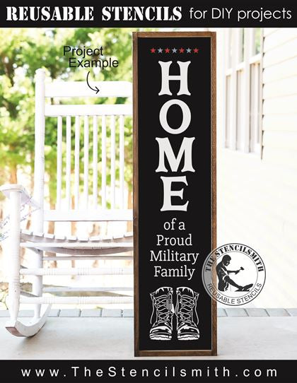 8881 Home of a proud military family stencil - The Stencilsmith