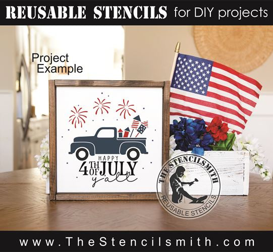 8885 4th of July truck stencil - The Stencilsmith