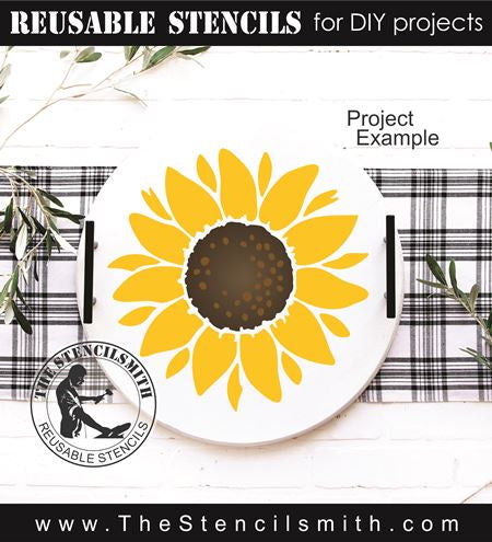 8886 Sunflower stencil - The Stencilsmith