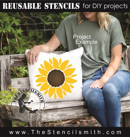 8886 Sunflower stencil - The Stencilsmith