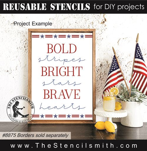 8888 Bold stripes stencil - The Stencilsmith