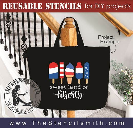 8889 sweet land of liberty popsicle stencil - The Stencilsmith