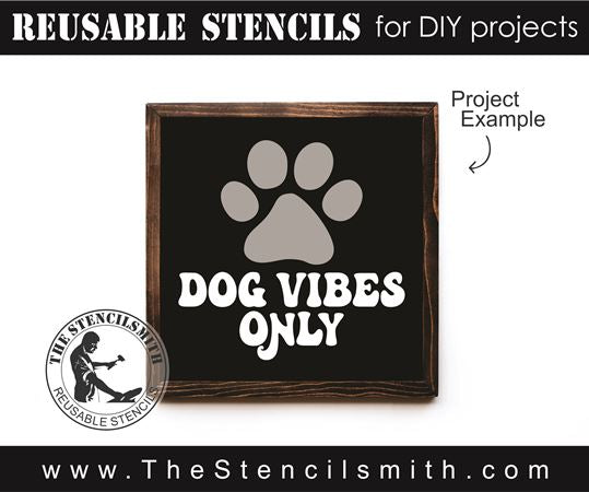 dog vibes only stencil