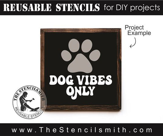 dog vibes only stencil