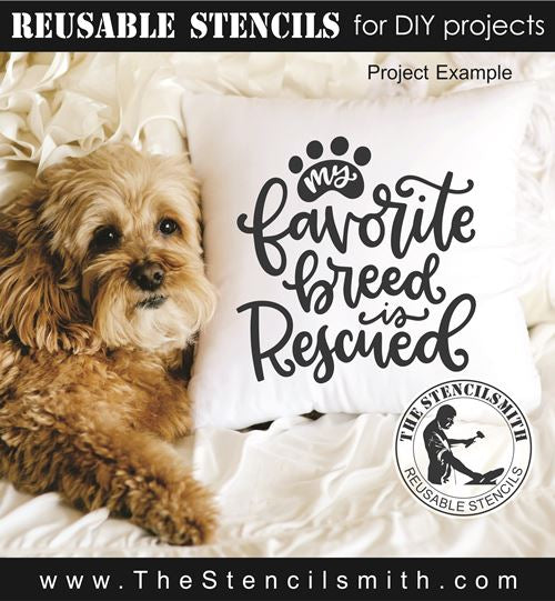 8892 my favorite breed is rescued stencil - The Stencilsmith