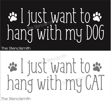 8895 hang with my dog / cat stencils - The Stencilsmith