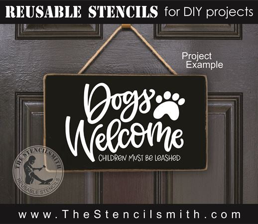 8891 Dogs Welcome stencil - The Stencilsmith