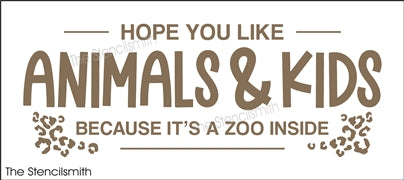 8904 Hope you like animals & kids stencil - The Stencilsmith