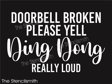 8906 Doorbell broken stencil - The Stencilsmith