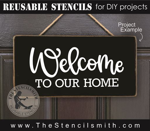 8909 Welcome to our Home stencil - The Stencilsmith