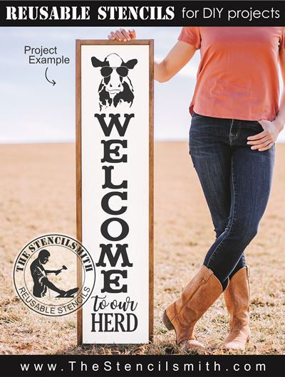8914 Welcome to our Herd stencil - The Stencilsmith