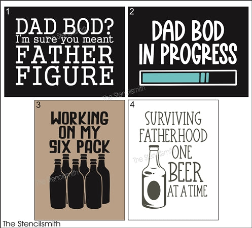 8918 Dad bod stencils - The Stencilsmith