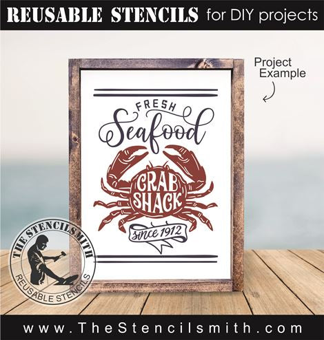 8924 Seafood Crab Shack stencil - The Stencilsmith