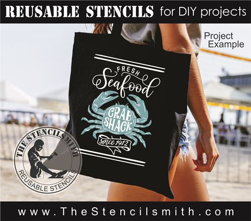 8924 Seafood Crab Shack stencil - The Stencilsmith