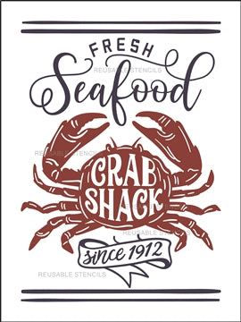 8924 Seafood Crab Shack stencil - The Stencilsmith
