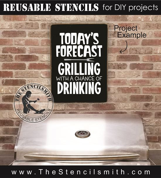 8926 Today's Forecast grilling stencil - The Stencilsmith