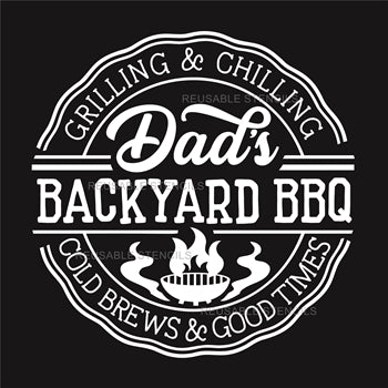 8927 Dad's Backyard BBQ stencil - The Stencilsmith