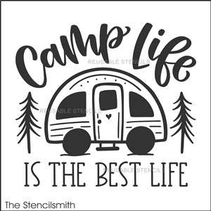 8933 Camp Life stencil - The Stencilsmith