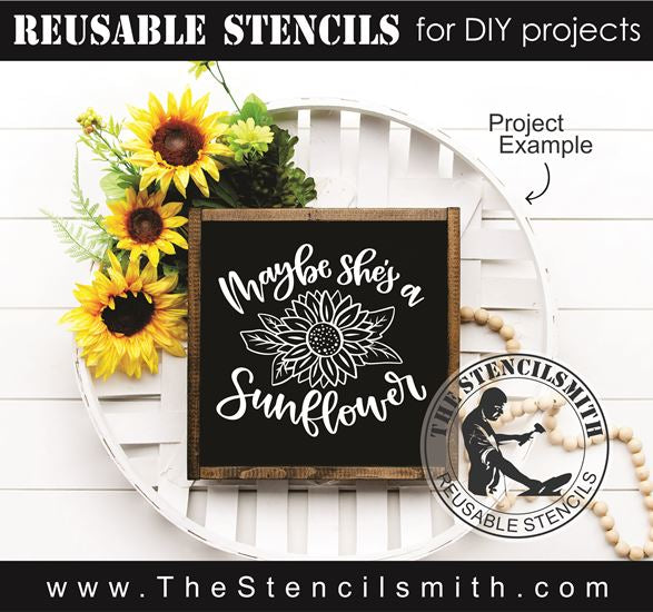 8939 Maybe she's a sunflower stencil - The Stencilsmith